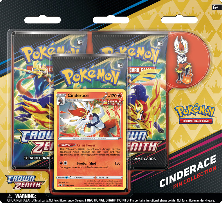 Pokémon TCG: Crown Zenith Pin Collection – Cinderace