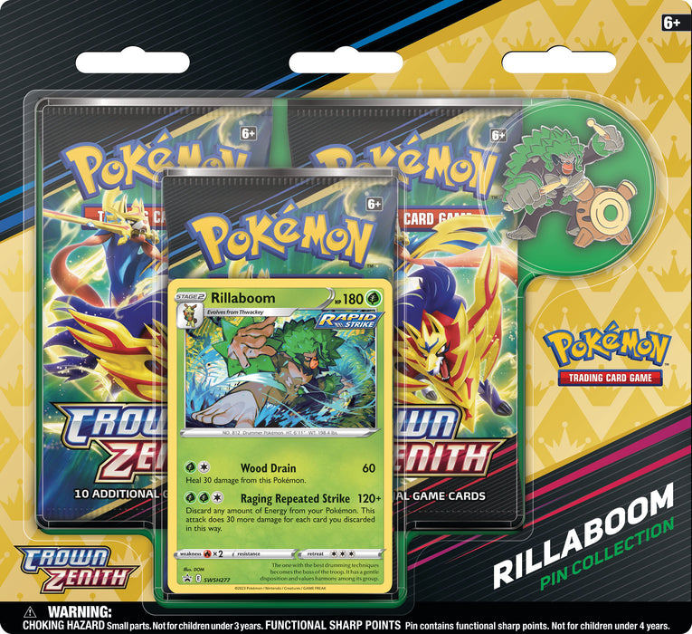 Pokémon TCG: Crown Zenith Pin Kolekcija – Rillaboom